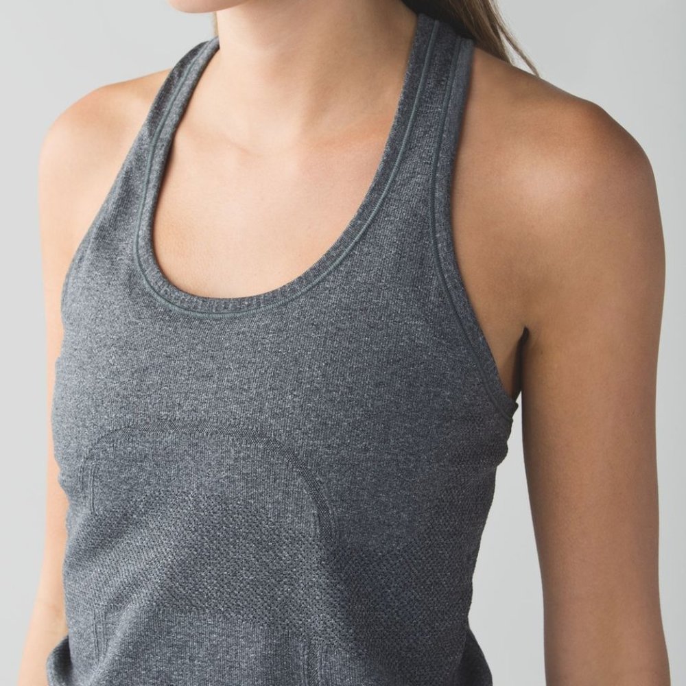 Lululemon Swiftly Tech Racerback Heathered Black